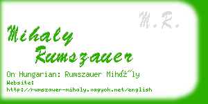 mihaly rumszauer business card